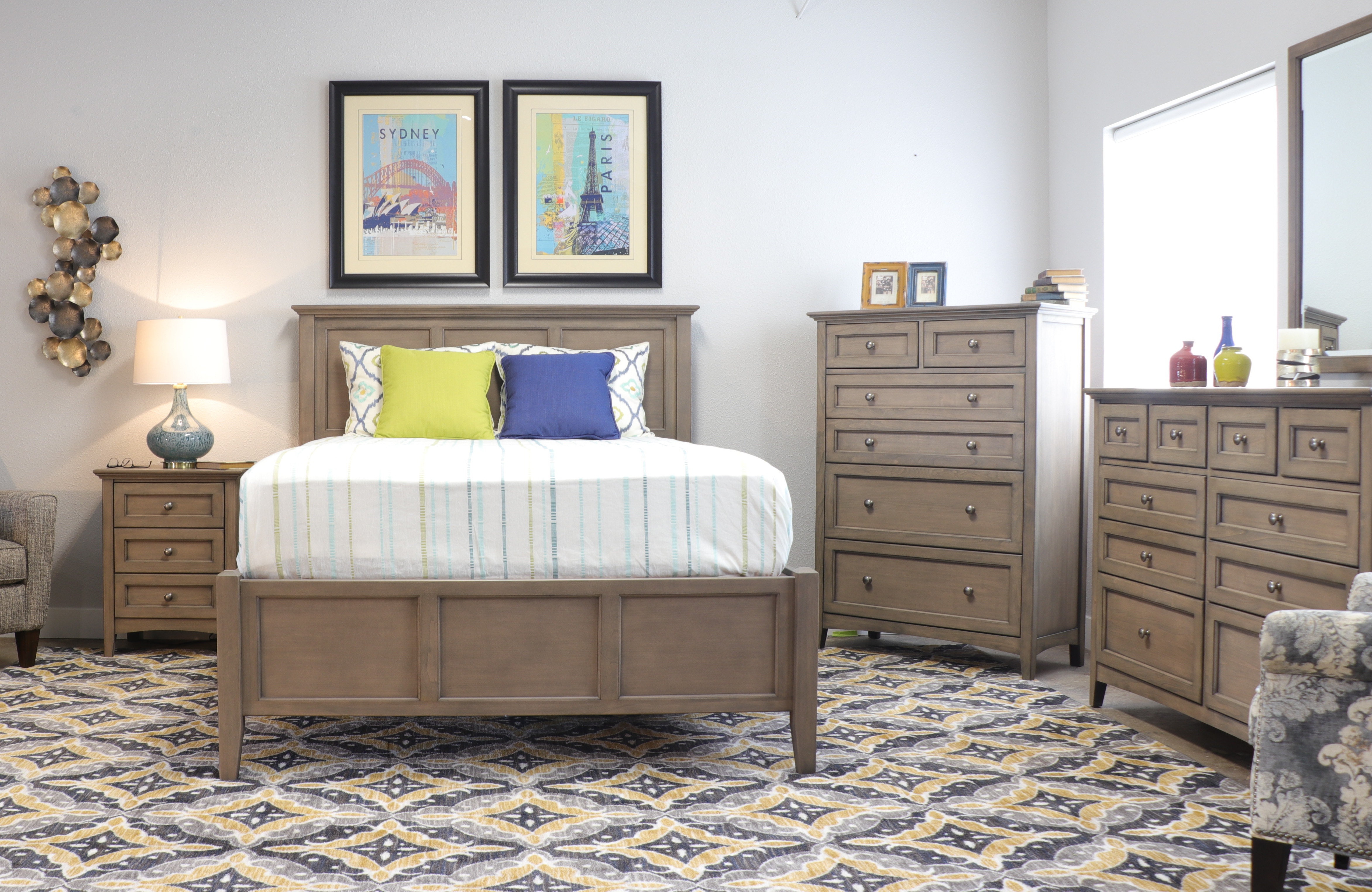 Whittier Wood Products Fieldstone Premier Master Bedroom Set